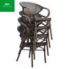 Moderner Outdoor-Restaurantstuhl aus Bambus-Aluminium-Rattan