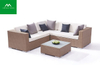 Großes Allwetter-Gartensofa aus Aluminium-PE-Rattan 