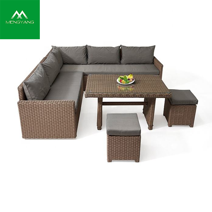 Maßgeschneiderte, geschnittene Outdoor-Rattan-Möbel, Restaurant-Esssofa-Set 