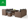 Maßgeschneiderte, geschnittene Outdoor-Rattan-Möbel, Restaurant-Esssofa-Set 